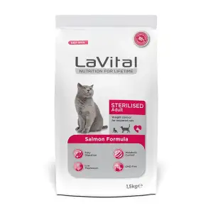 LaVital Kısırlaştırılmış Kedi Maması Somonlu 12 Kg
