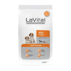 LaVital Küçük Irk Yavru Kuru Köpek Maması Kuzu Etli 1,5KG