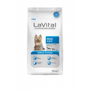 LaVital Küçük Irk Yetişkin Kuru Köpek Maması Somonlu 1,5KG