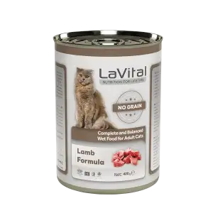 LaVital Tahılsız Yetişkin Yaş Kedi Maması Ezme Kuzu Etli 400GR