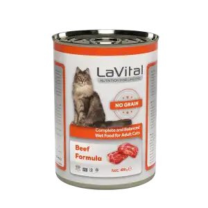 LaVital Tahılsız Yetişkin Yaş Kedi Maması Ezme Sığır Etli 400GR