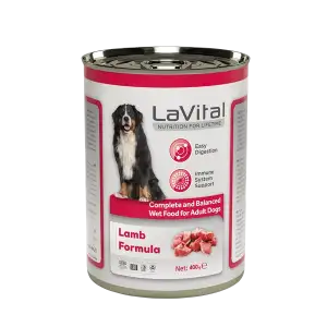 LaVital Yetişkin Yaş Köpek Maması Kuzu Etli 400GR