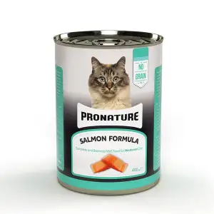 Pronature Kısırlaştırılmış Kedi Konserve Yaş Mama Somonlu ve Tahılsız 400 Gr