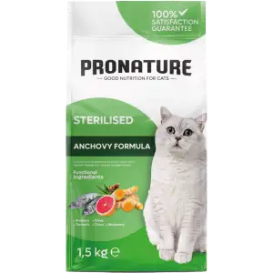 Pronature Kısırlaştırılmış Kedi Maması Hamsili 10 Kg
