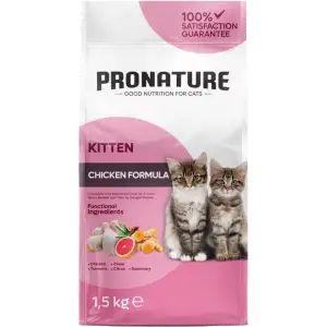 Pronature Kitten Tavuklu ve Pirinçli Yavru Kedi Maması 1.5 Kg