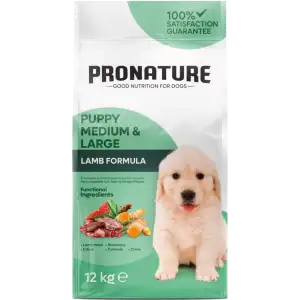 Pronature Orta ve Büyük Irk Yavru Köpek Maması Kuzu Etli 12 Kg