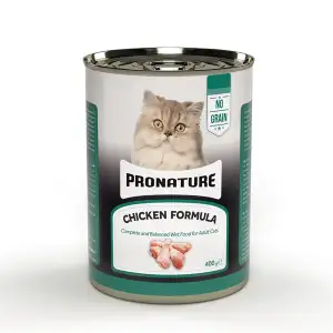 Pronature Yetişkin Kedi Konserve Yaş Mama Tavuk Etli ve Tahılsız 400 Gr