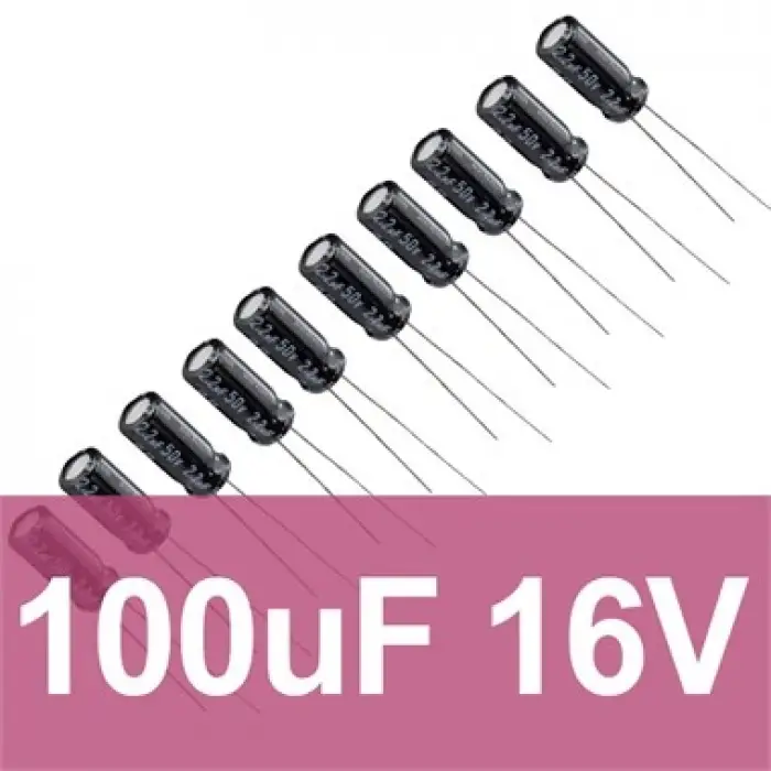 100uF 16V Elektrolitik Kondansatör