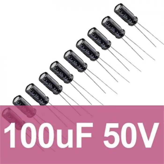 100uF 50V Elektrolitik Kondansatör