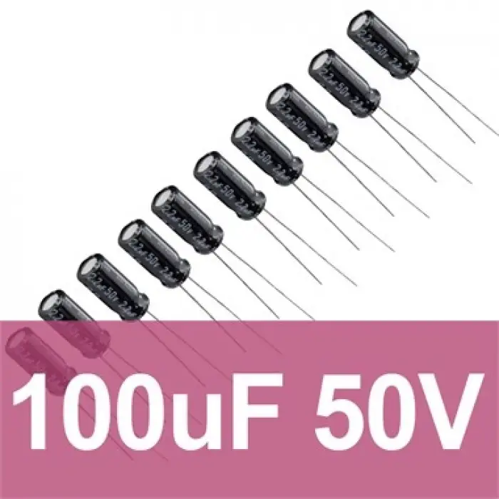 100uF 50V Elektrolitik Kondansatör