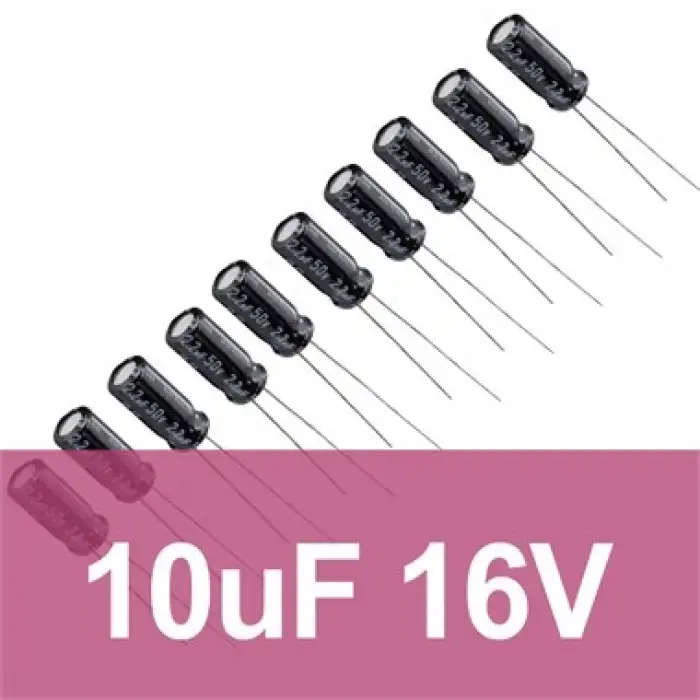 10uF 16V Elektrolitik Kondansatör