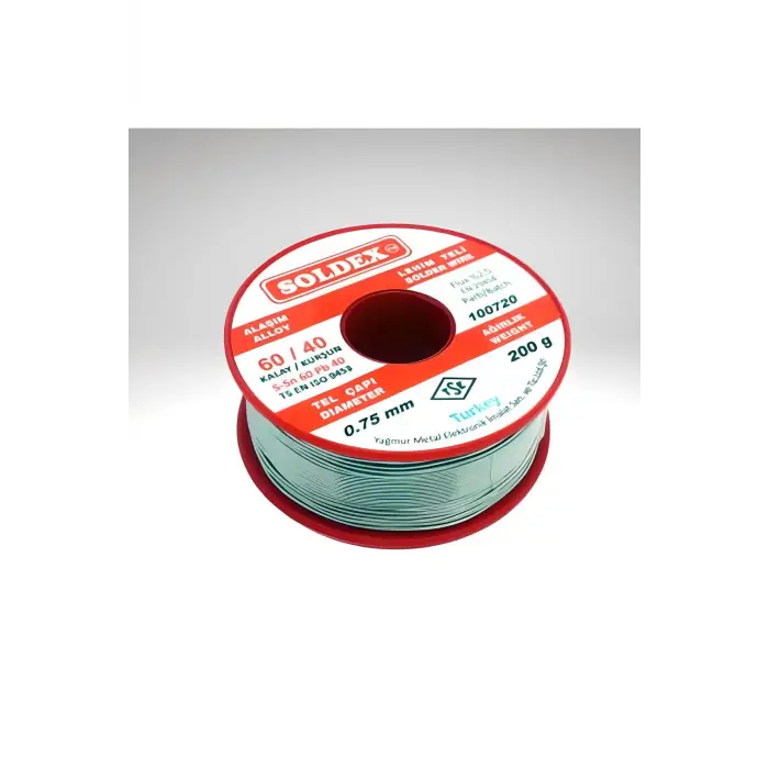200g 0,75mm Lehim Teli (%60 Kalay / %40 Kurşun)