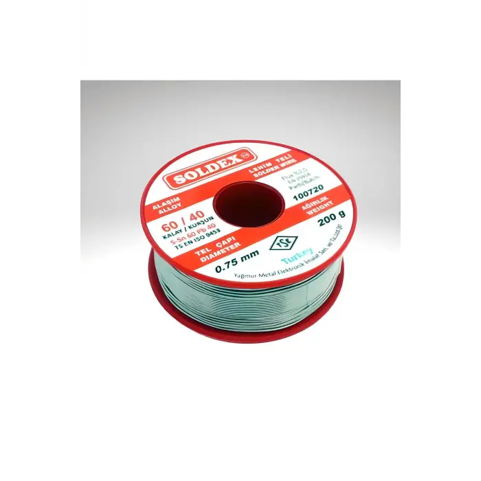 200g 0,75mm Lehim Teli (%60 Kalay / %40 Kurşun)