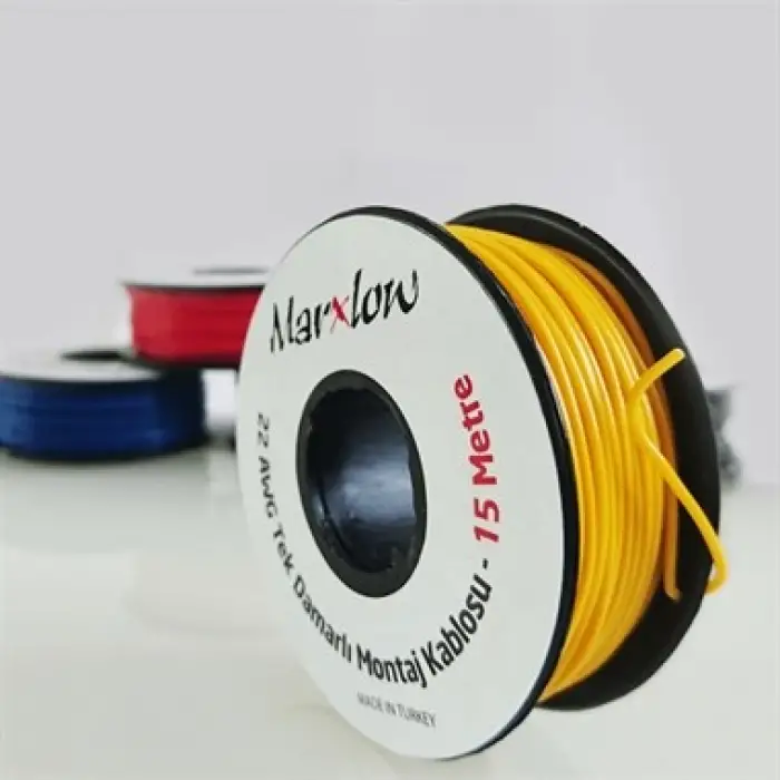 22 AWG Çok Damarlı Montaj Kablosu 15M Sarı