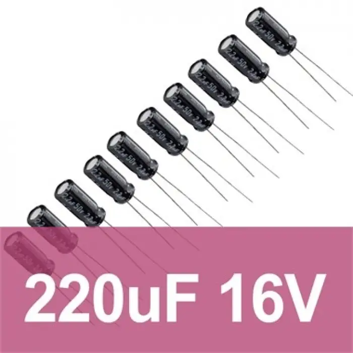 220uF 16V Elektrolitik Kondansatör