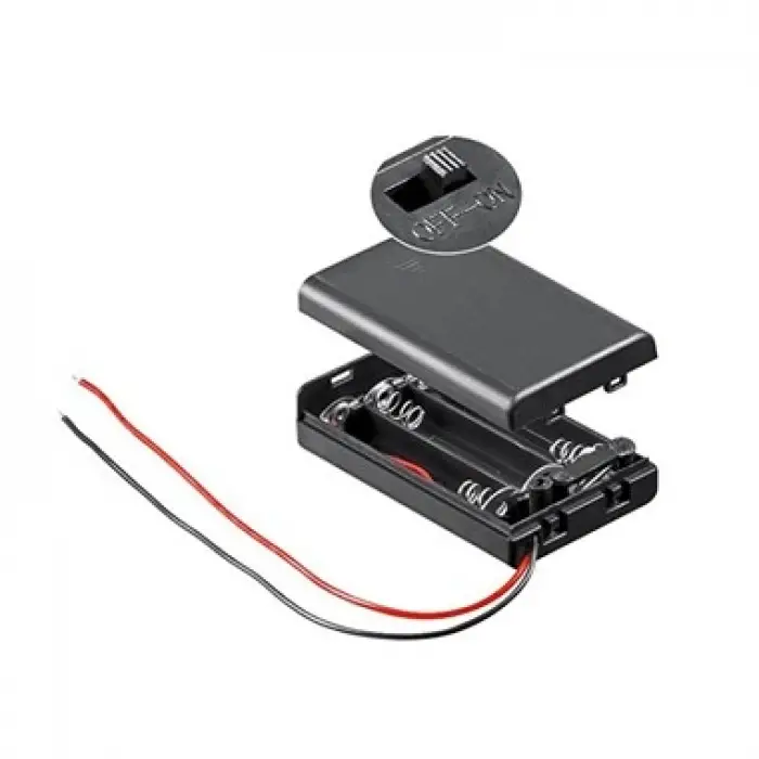 3 lü AAA Kutulu Switchli Kalem Pil Yuvası 3xAAA