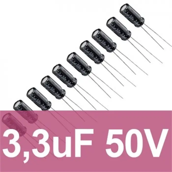 3.3uF 50V Elektrolitik Kondansatör