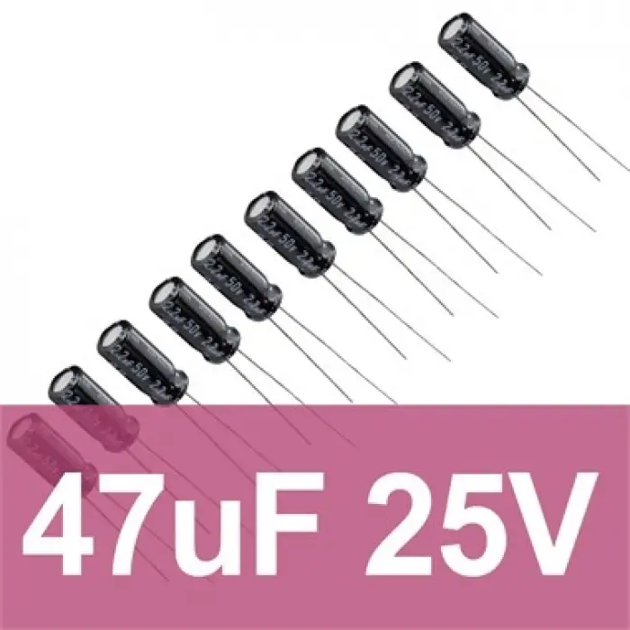 47uF 25V Elektrolitik Kondansatör