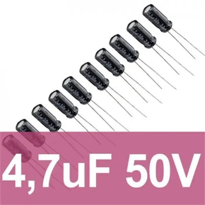 4.7uF 50V Elektrolitik Kondansatör