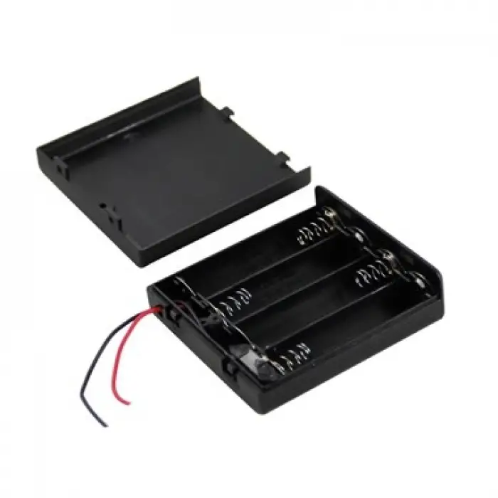 4xAA Kutulu Switchli Pil Yuvası