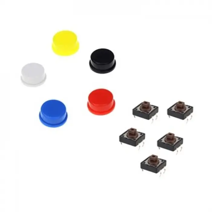 5 Renk 12x12mm Tact Buton Seti