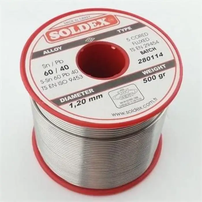 500g 1,20mm Lehim Teli (%60 Kalay / %40 Kurşun)