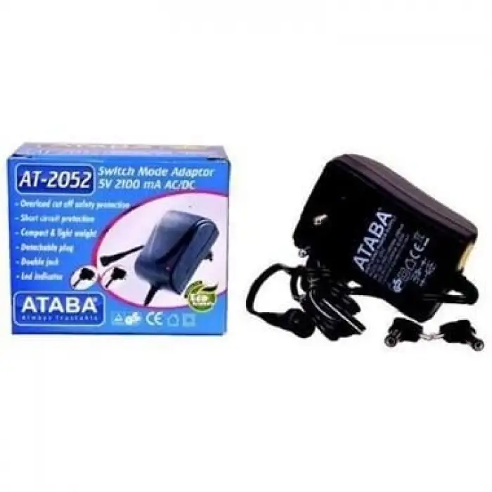 5V 2100mA Switch Mode Adaptör - AT-2052 (100-240V Giriş, Çift Jaklı)