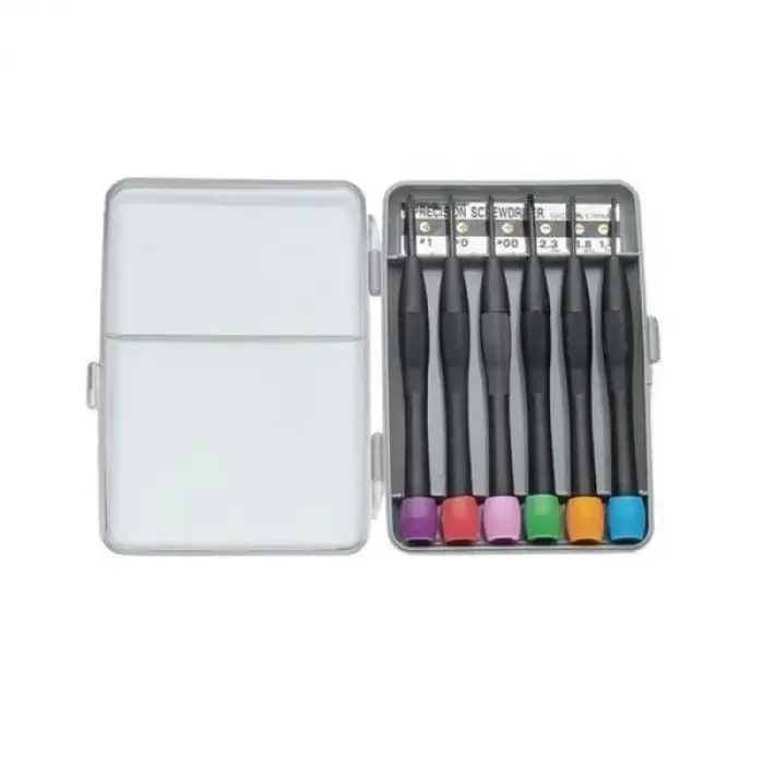 6 Parça Saatçi Tornavida Seti 3 Yıldız 3 Düz