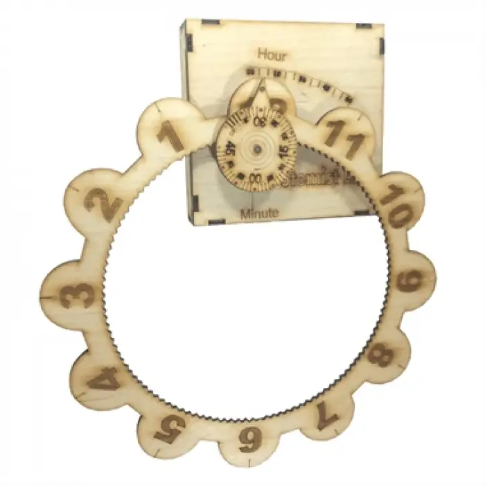 Ahşap Duvar Saati Yapım Seti - STEM DIY Clock