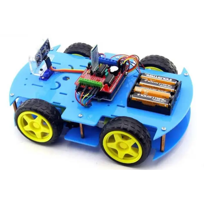 Bluetooth Kontrollü Robot montajlı