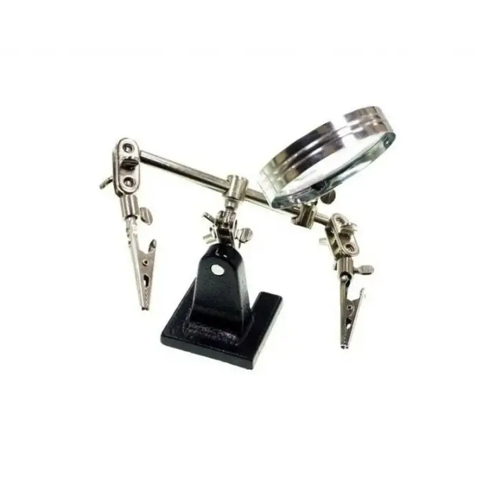 Büyüteçli Lehim Standı - Ayarlanabilir PCB Tutacağı