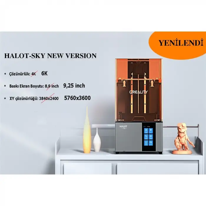 Creality Halot-Sky (Cl89) Yeni Versiyon 6K Reçine 3D Yazıcı