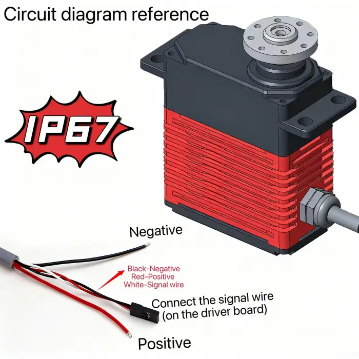 DSSERVO DES220 24V  220kg Servo Motor - 180 Derece
