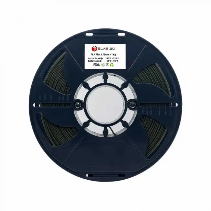Elas 1.75mm Haki Yeşili Pla Plus Filament 1 Kg