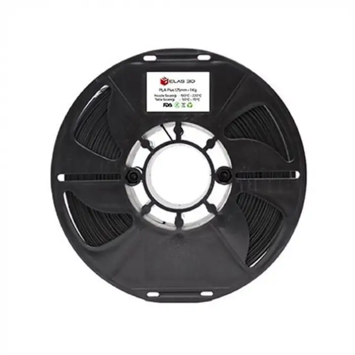Elas 1.75mm Siyah Pla Plus Filament