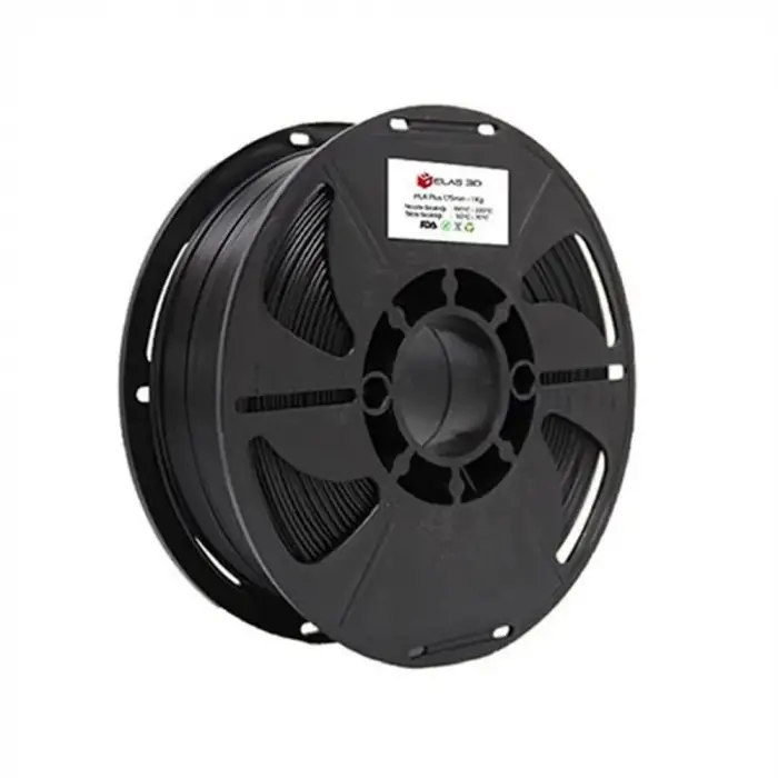 Elas 1.75mm Siyah Pla Plus Filament