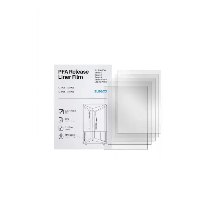 ELEGOO PFA Film 5 Adet- Saturn 4/4 Ultra