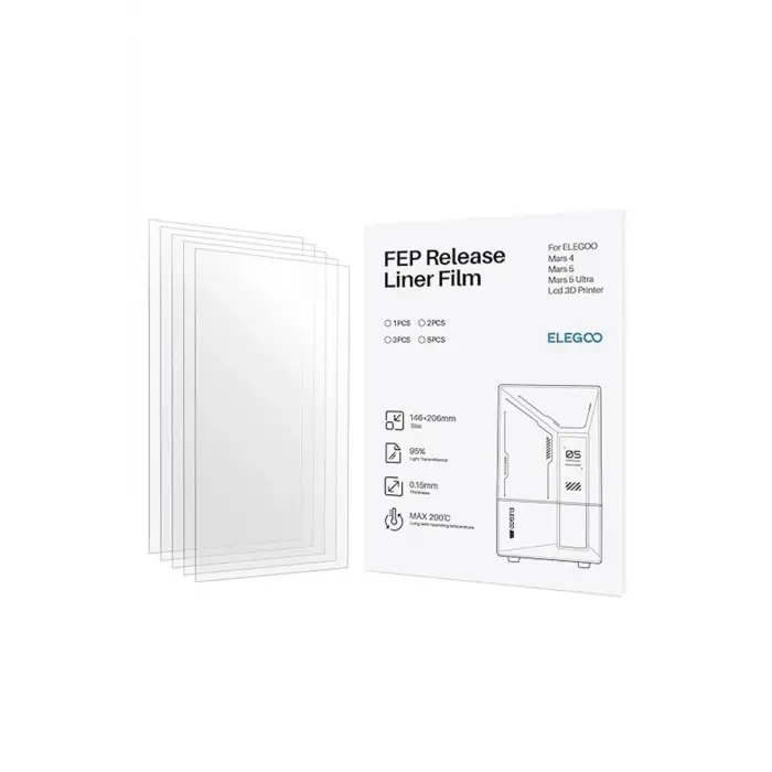 ELEGOO PFA films for Mars 5/5 Ultra (5pcs)