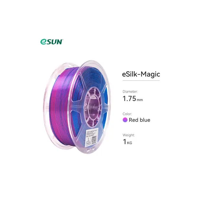 Esun PLA-Silk Magic Filament Red-Blue