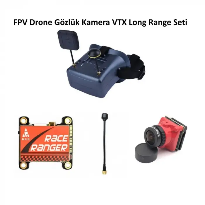 FPV Drone Gözlük Kamera VTX Long Range Seti