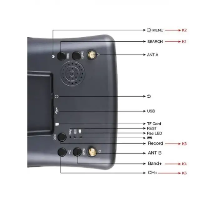 LS-008D FPV Gözlük 5.8G 40CH 5 inç 4.3 inç HD DVR