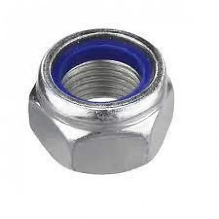 M4 Fiberli Somun DIN985 Çelik Beyaz