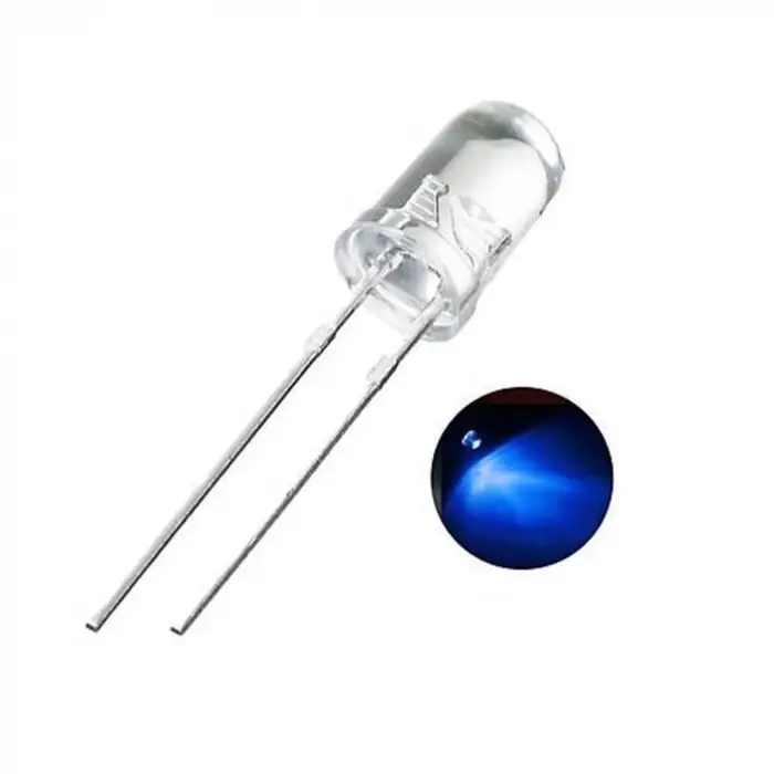 Mavi Flaşör 2 Bacaklı LED 5mm