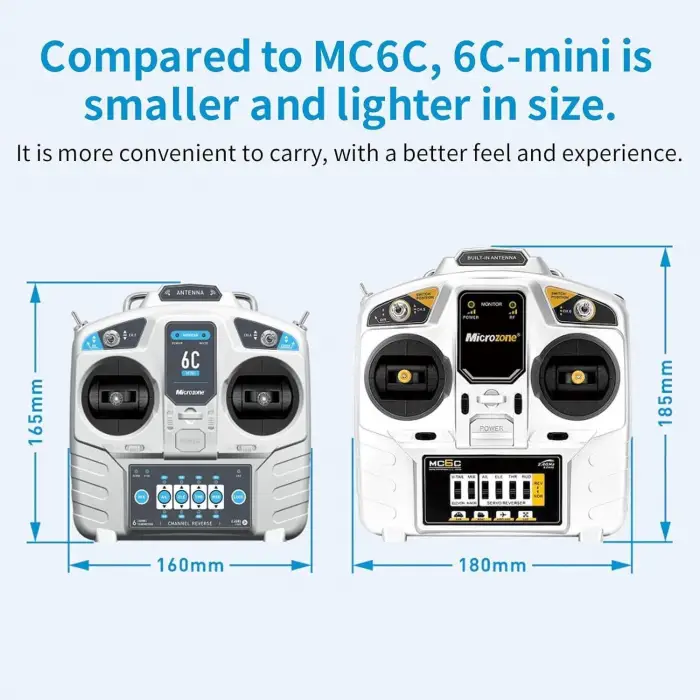 Microzone MC6C 2.4GHZ 6 Kanal Alıcı-Verici Drone Kumandası