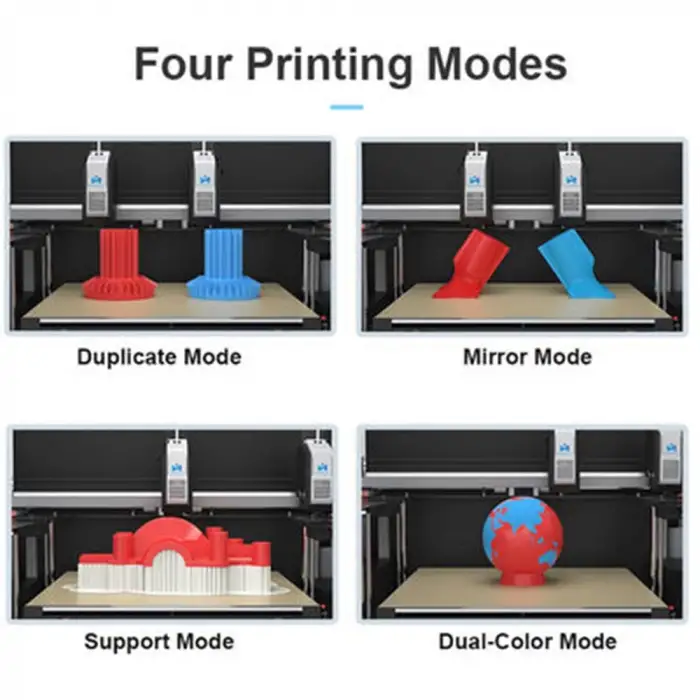 Mingda Md-400D Endüstriyel Idex (Çift Extrüder) 3D Printer