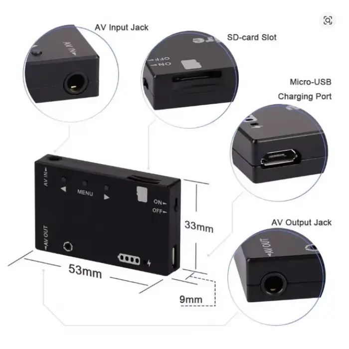 Mini FPV DVR Kayıt Cihazı