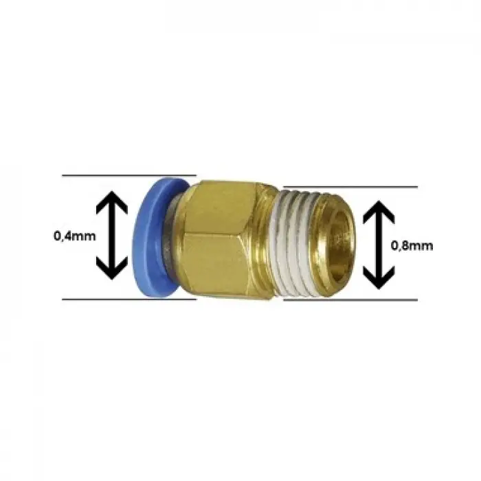 Pnömatik Düz Rakor