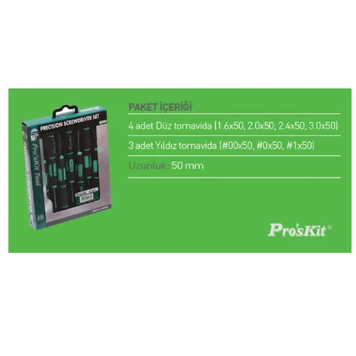 ProsKit 7 Parça Elektronikçi Tornavida Seti SD-081