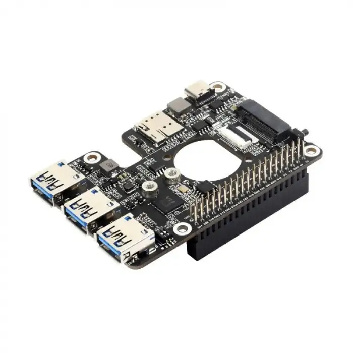 Raspberry Pi 5 için PCIe - M.2 4G/5G ve USB 3.2 HAT - Raspberry Pi 5 Uyumlu