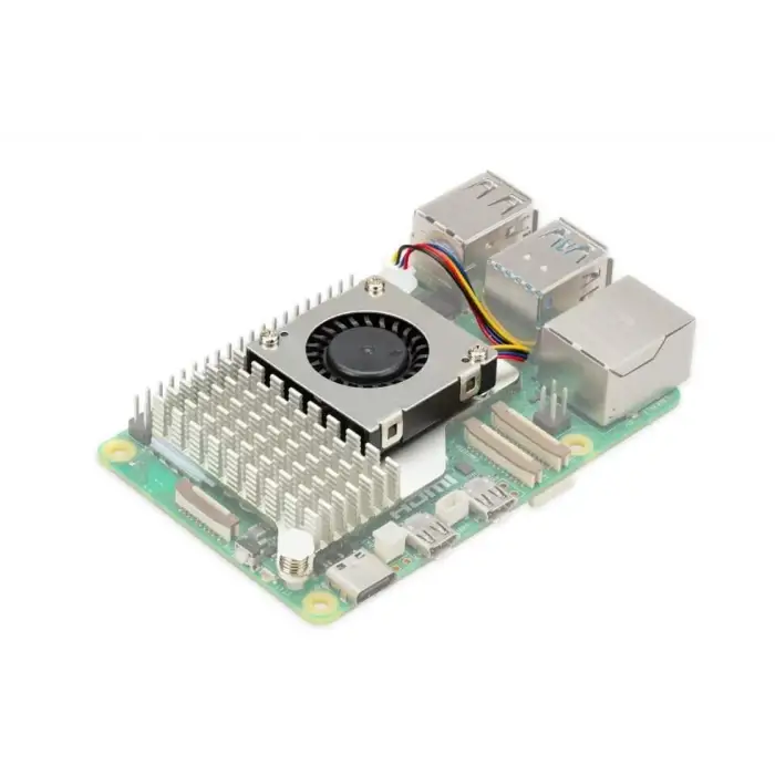Raspberry Pi 5 Orijinal Fan ve Soğutucu Blok